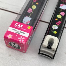 KAI 카이 헬로키티 캐릭터 손톱깎이 네일용품 선물용, 1개, 혼합색상