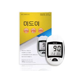 미드미 혈당계 기기 세트+침10개+솜10매 오상헬스케어 [인포피아] 미드미 혈당측정기, 1세트