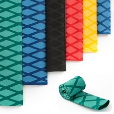 ZIO-BIZ 낚시대 손잡이고무 열수축튜브 1M / 논슬립 수축튜브 수축고무 열수축고무 낚시대그립 당구 탁구채 테니스라켓 골프채 오토바이핸들 손잡이 고무, 22파이, 그린