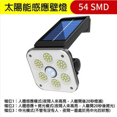 太陽能感應壁燈, 54LED