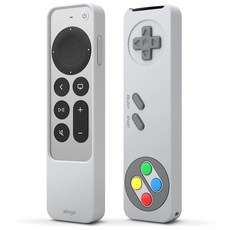 엘라고 R4 2021 애플티비4K 리모컨 실리콘 케이스, R4 Retro case(라이트그레이), 1개