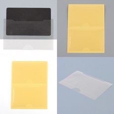 명함 크기 투명 포켓 2개들이 가로형 보관용 카드 케이스 명함 포켓 보관 포켓