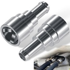 EVRBUL 2PCS 히터 코어 호스 커넥터 - 스테인리스 스틸 냉각수 입구/출구 3/4인치 튜브 x 5/8인치 쉐보레 GMC 캐딜락 교체 # 15032062 800-409, 2 Pcs