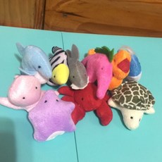 手指偶 一組10個 海洋系列 兒童小玩偶 故事小幫手, 1個, kitty單隻