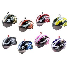 GVR 單車安全帽 磁吸式防紫外線鏡片 舒適透氣內墊 檢驗合格 尺寸L (56~61cm), E/附原廠黑色鏡片, 1個