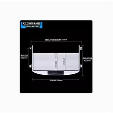 인체공학적 키보드 트레이 회전 마우스 패드 서랍, 1개, 3. ABS 화이트 풀세트(가로보)