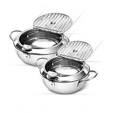 스텐 튀김냄비 3.3L 인덕션겸용 가정용 미니 튀김냄비 477648