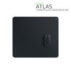레이저코리아 아틀라스 Atlas 게이밍 유리 마우스패드, RZ02-04890100-R3M1/블랙, 1개