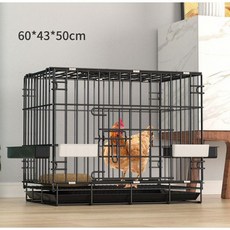 닭장케이지 가정용 철망 철장 사육장 조류 하우스 이동식, 1개, 조립 불필요 60x42x50 2-3마리