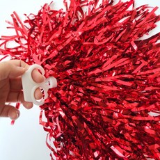 야광용품 체육 경기 응원 수술 폼폼 손가락 고리형 레드, 1개, 상세페이지 참조