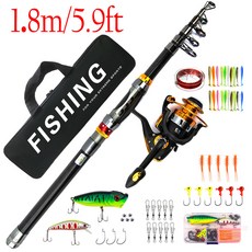 釣友俱樂部 伸縮路亞竿海釣竿漁具全套組合拋竿遠投海竿, BD1.8(桿 輪 餌 包)618g