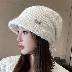 秋冬韓版新潮雙層加厚針織帽女 保暖護耳毛線帽女 毛線帽 d0011