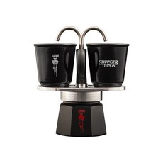 Bialetti Mini Express Set 聯名款摩卡壺 迷你便攜 快速萃取 享受意式咖啡, 黑色, 1個
