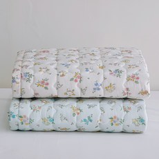 Bloom&Bunny 블룸앤버니 부드러운 포근한 귀여운 애니멀 동물 및 꽃 무늬 패턴 텐셀 모달 100% 침대패드 [국내산], 민트
