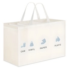 Nature Living Milky 反轉魅力 四格一體式分類回收桶, 混色