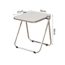 BCQ 아크릴 사이드 테이블 티테이블 거실 소파 접이식 테이블, 아이보리