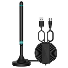 인네트워크 UHD/HD 지원 공중파 지상파 수신기 디지털TV 수신 실내용 캠핑용 DTV 무지향성 실내 안테나 5M, 1개, IN-ANTM4