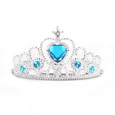 공주 왕자 왕관 머리띠 (파티용품 연극 소품), 1개, 왕비왕관(블루)