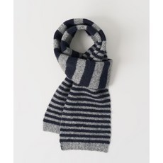 토피 TOFFEE 스트라이프 니트 머플러 (NAVY/GREY)