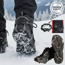 라온플로우 등산 아이젠 겨울 논슬립 체인, 아이스 블랙