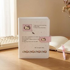 A5 포토카드 바인더 6공 속지 40장 스트랩 잠금 포카 앨범, 40매, A. 핑크