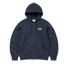 THISISNEVERTHAT OL-Logo Zip Up Hoodie Navy