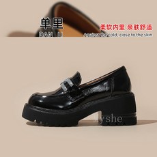 [Myshe]키높이 구두 여성 봄 가을 JK 귀여운 블랙 구두 Yu617NG09