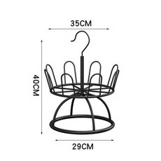 台灣出貨 統編 多功能晾鞋架落地式旋轉拖鞋掛鞋架鐵藝陽臺室外宿舍組裝曬鞋神器, 1個, 一層碳鋼【顏色隨機】+掛8只鞋子