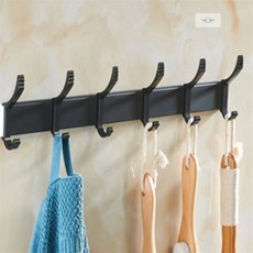 참앤코지 16구 후크 옷걸이 블랙 주방조리도구걸이