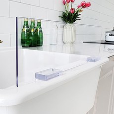 싱크대앞 물막이 국산 MADE IN KOREA 아크릴 PC 투명 물막이 씽크대 칸막이 인덕션 가림막, 1개, 양면테이프형 700mm