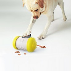 노즈워크 강아지장난감 무전력 오뚝이 간식볼 장난감 돌돌이, 오뚝이 간식볼 [ 옐로우 ], 옐로우, 1개