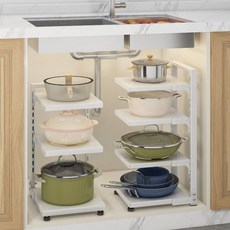 Helper Park平底鍋鍋具多功能收納架, 白色