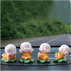 뚱보 연꽃 아기동자승 4종세트, 노랑 아기동자승4종세트