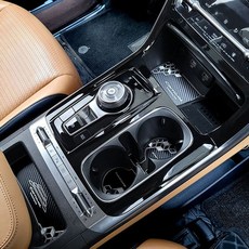 카니발 4세대 KA4 전용 3D 블랙메탈 컵홀더_도어캐치(호환 상품), 1열컵홀더(무선충전X), A타입