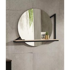 台灣製 三角規圓形壁掛鏡（加大版）- 玄關鏡/浴室鏡/掛鏡 - domo