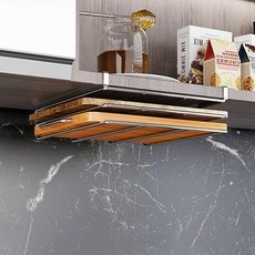 꿈꾸는비 스텐 2단 도마 거치대 공간활용, 실버 2단