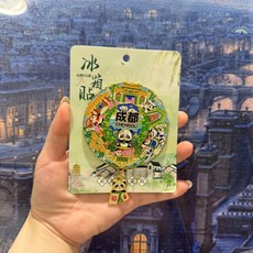 熊貓主題 金屬冰箱貼, 如圖所示