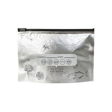 FERENLI 20.1 x 13cm(7.9 x 5.1인치) 재사용 가능한 알루미늄 호일 식품 보관 가방 라벨 지퍼 씰 잠금 스탠드 업 신선도 냉동고 가방 고기 생선 야채 과일