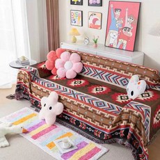 북유럽 빈티지 에스닉 담요 캠핑 블랭킷 러그 소파 대형, 1개, C. 세 개의 눈