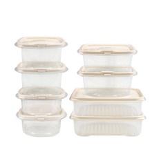 DAMDA 담다톡 프레시 혼합구성 전자레인지 보관용기 냉동밥, 1세트, 프리미엄8p혼합