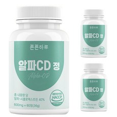 튼튼하루 알파CD 식약청인증 100% haccp, 3개, 60정