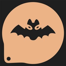 베이킹몰드 라떼아트 슈가파우더 3개 장식 세트 도안 할로윈, 노란색 23호 3인치