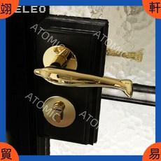 AT可開統編 北歐輕奢海豚兒童房門鎖 室內臥室房門現代家用鎖具磁吸靜音門把手, 灰色,【基礎款】磁吸靜音鎖體+配套合頁門吸, 1個