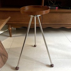 빈티지 스틸 거실 사이드 테이블 침대 협탁, 1개, 블랙 21x65