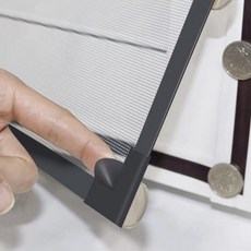 磁吸防蚊紗窗, 灰框+白紗,10*10