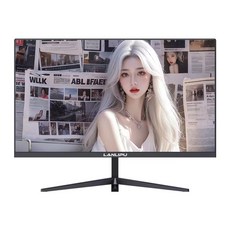 24인치 IPS 게이밍 모니터 165Hz 베젤리스 QHD 고화질 사무용 커브드형 데스크탑용 듀얼 대응, B_화이트 21인치 VGA+HDMI 슬림 프레임, 1cm