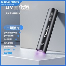 Clowicsr 美甲燈 395nm 手持紫光燈, 1個, 【25首發*一秒瞬幹*合金機身】,基礎款/升級大容量鋰電/10秒瞬幹