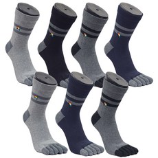 아놀드파마 7켤레 뒤틀림방지 남자링글 발가락양말 중목 BA007