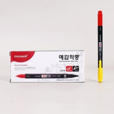 (GKS64910)모나미 트윈 컴퓨터용펜 예감적중 12개입(검정 빨강), 12개, 기본