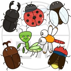 208 만자디자인 여름 컷도안 / 여름 곤충 / 유치원 어린이집 요양시설 교실 환경꾸미기
